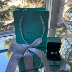 Tiffany & Co. Sterling Silver Square 1837 Ring Size 7 unisex